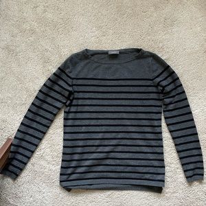 Yessica gray and black striped shirt